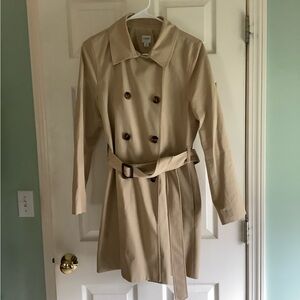 J. Crew Beige Double-Breasted Trench Coat
